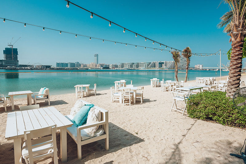 A picture of a beachfront restaurant in Dubai