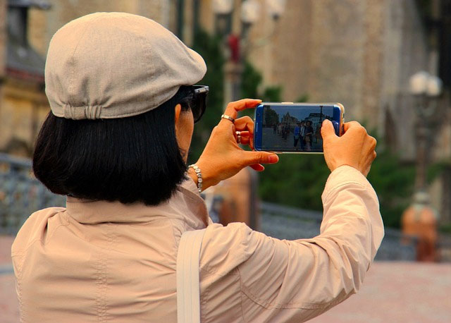 taking photos, woman