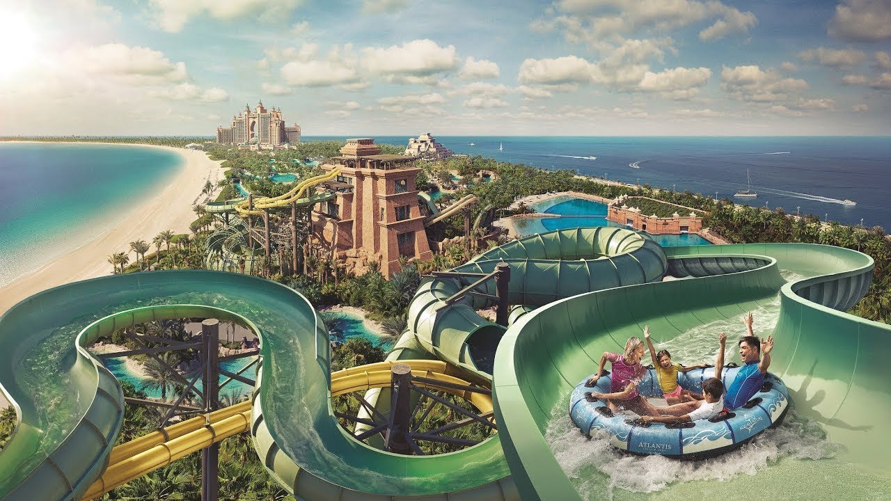 Atlantis Aquaventure waterpark, a world-famous attraction at Atlantis The Palm