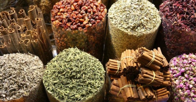 Spice Souk in Dubai with its colorful spices