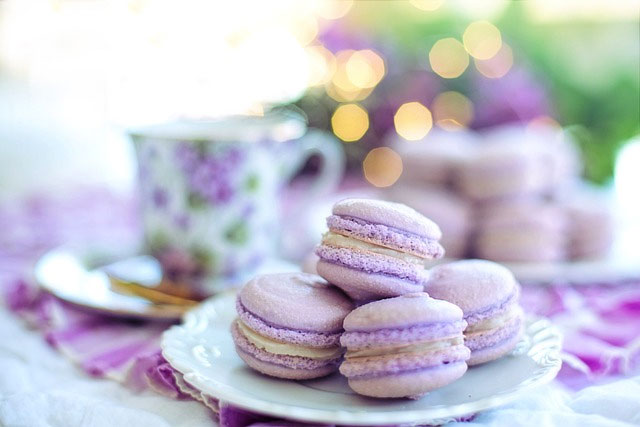 macarons, purple, easter brunch